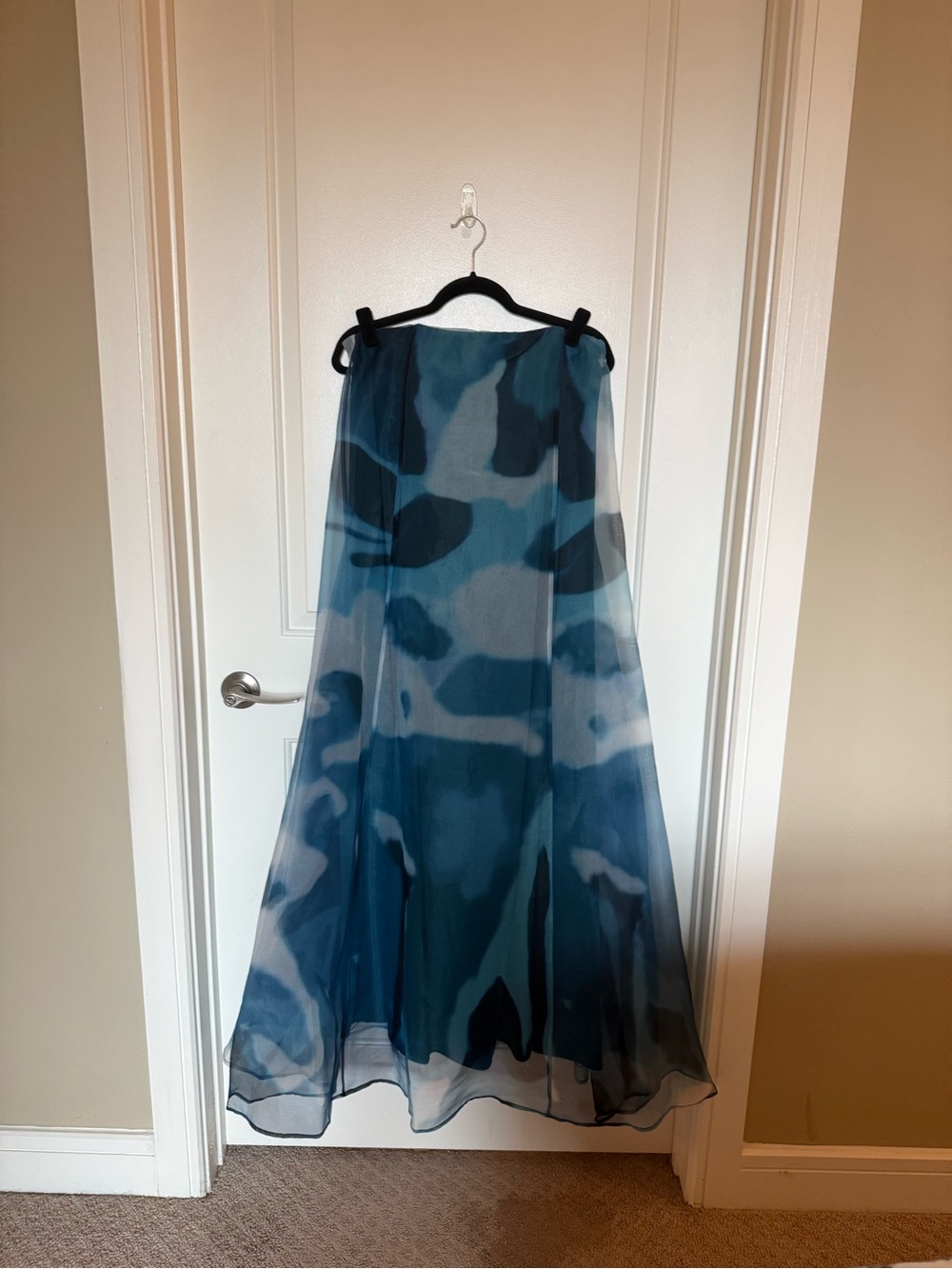 STAUD Blue Organza Maxi Dress - Picture 2 of 5